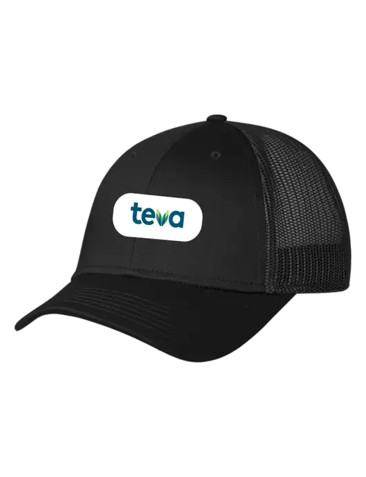 Black Mesh Trucker Cap Snap Back w/Teva Logo