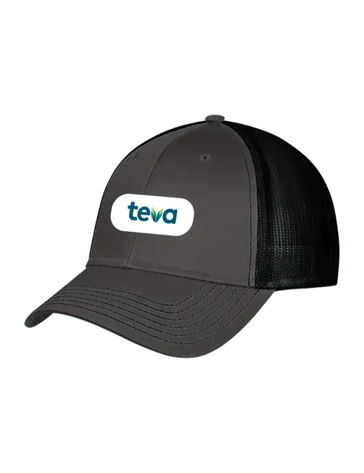 Charcoal & Black Mesh Trucker Cap Snap Back w/Teva Logo