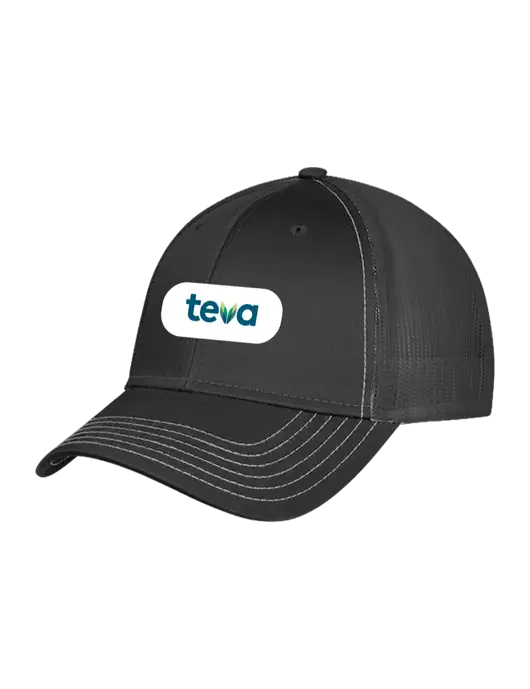 Charcoal Grey Mesh Trucker Cap Snap Back w/Teva Logo