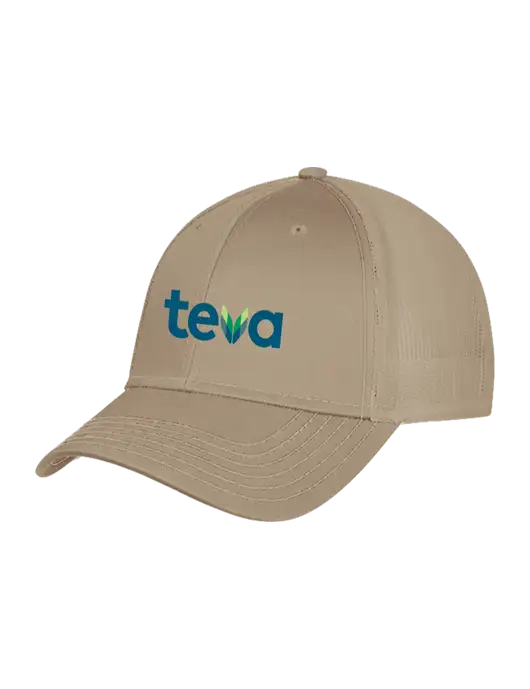 Khaki Mesh Trucker Cap Snap Back w/Teva Logo