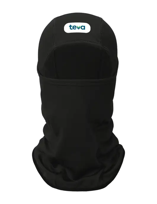 Black CornerStone Smooth Fleece Face Mask w/Teva Logo