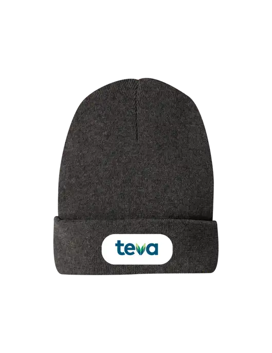 Recycled Charcoal Heather Beanie w/Teva Logo