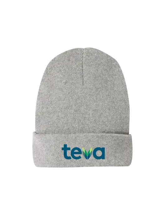 Recycled Light Heather Grey Beanie w/Teva Logo