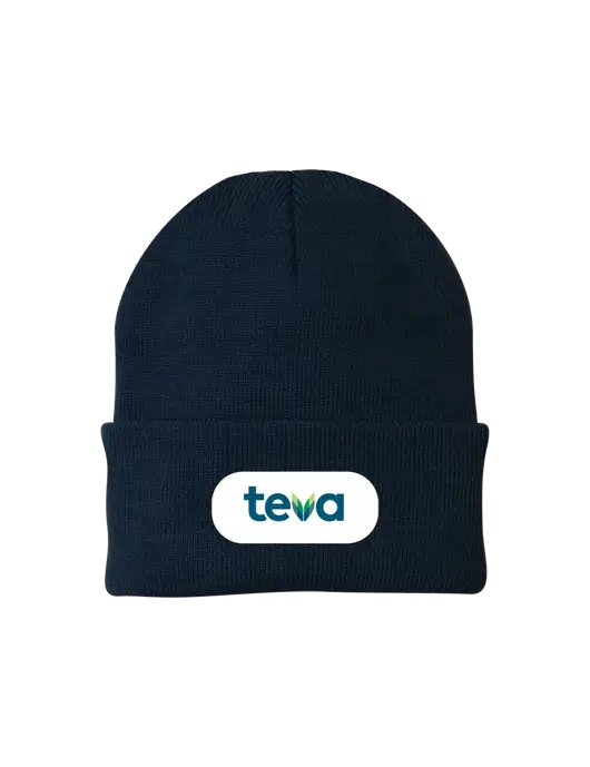 Navy Knit Cap w/Teva Logo
