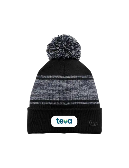 New Era Black/Navy Knit Chilled Pom Beanie w/Teva Logo