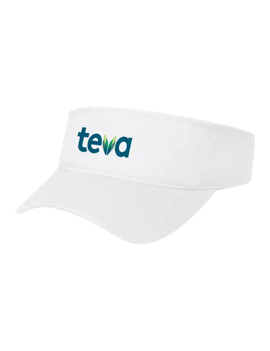 White Cap Visor w/Teva Logo