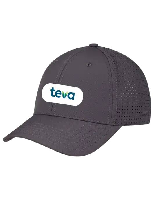 Charcoal Performance Stretchable Cap Hook & Loop w/Teva Logo