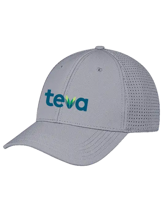 Grey Performance Stretchable Cap Hook & Loop w/Teva Logo