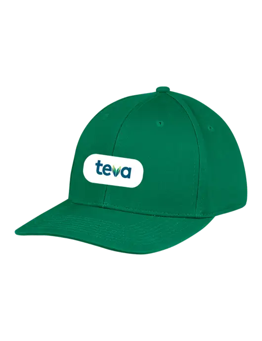Premium Modern Structured Twill Kelly Green Snapback Cap w/Teva Logo