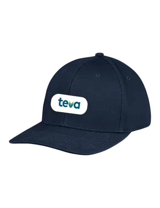 Premium Modern Structured Twill Navy Snapback Cap w/Teva Logo