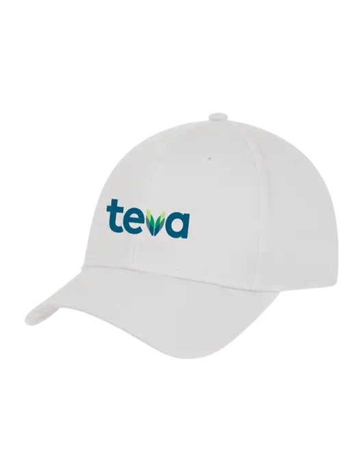 White Structured Cap Hook & Loop w/Teva Logo