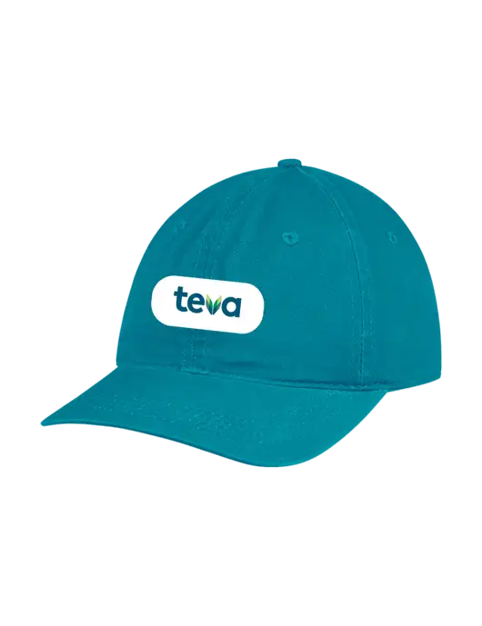 Garment Washed Unstructured Twill Sapphire Cap w/Teva Logo