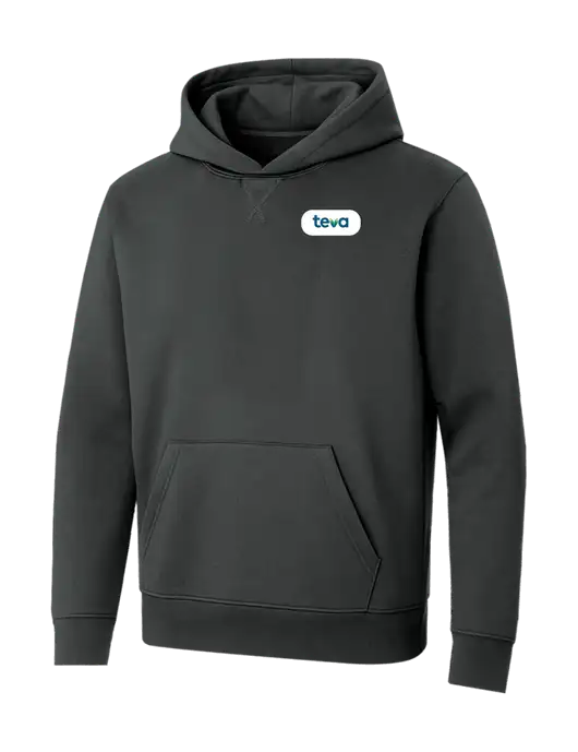 Allmade Charcoal Grey Organic French Terry Pullover Hoodie w/Teva Logo