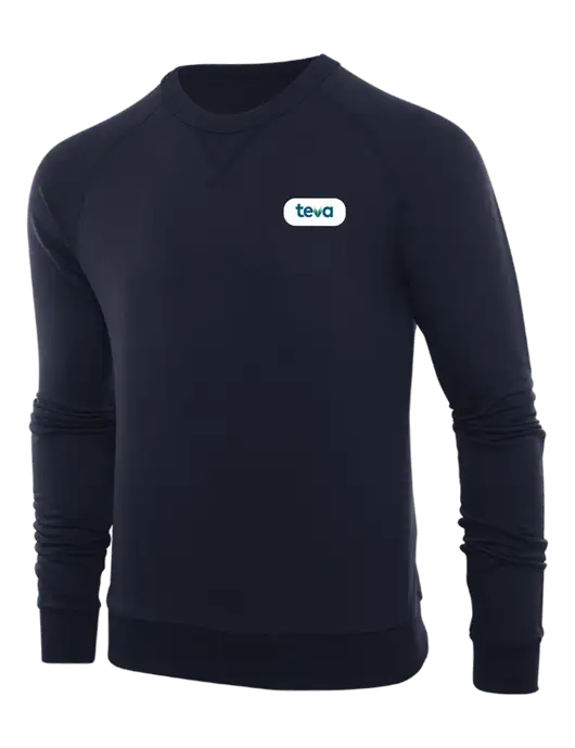 Allmade Dark Navy Organic French Terry Crewneck Sweatshirt w/Teva Logo