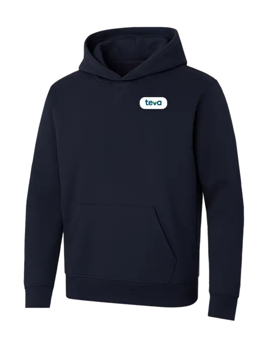 Allmade Dark Navy Organic French Terry Pullover Hoodie w/Teva Logo