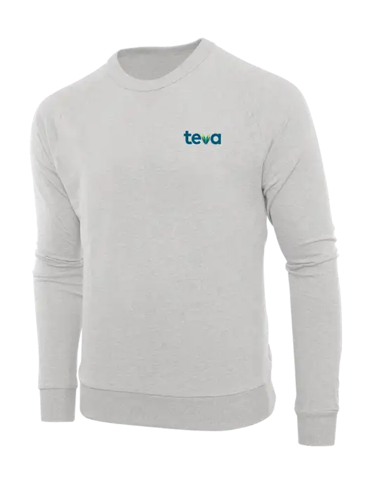 Allmade Granite Grey Heather Organic French Terry Crewneck Sweatshirt w/Teva Logo