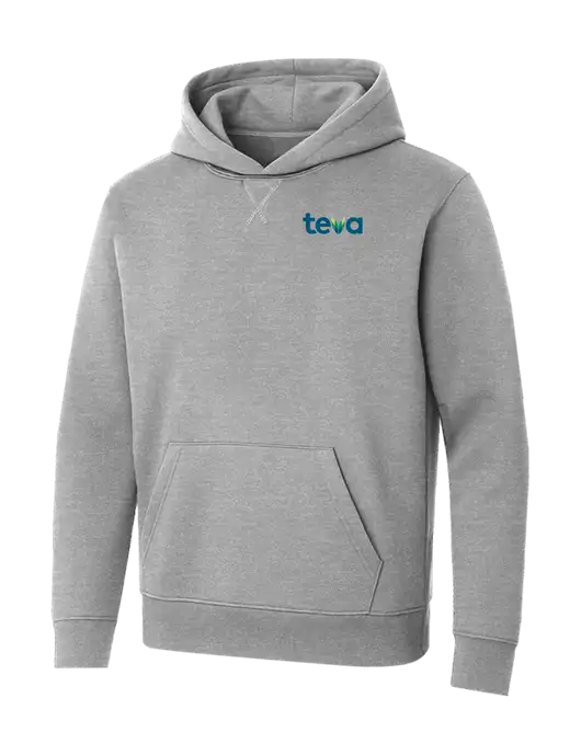 Allmade Granite Grey Heather Organic French Terry Pullover Hoodie w/Teva Logo