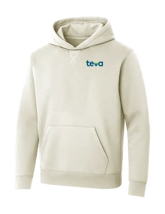 Allmade White Sand Organic French Terry Pullover Hoodie w/Teva Logo