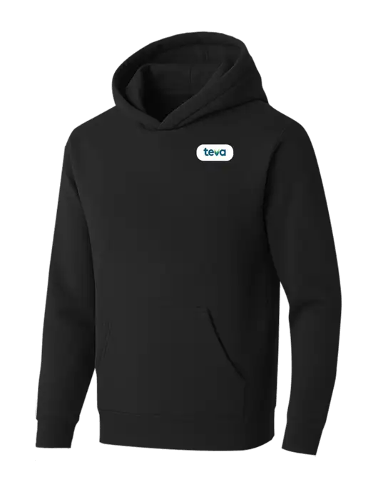 BELLA+CANVAS Black Sponge Fleece Pullover Hoodie w/Teva Logo