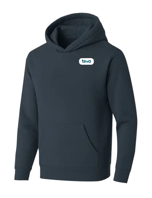 BELLA+CANVAS Dark Grey Sponge Fleece Pullover Hoodie w/Teva Logo