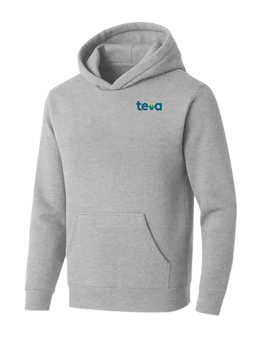 BELLA+CANVAS Light Grey Heather Sponge Fleece Pullover Hoodie w/Teva Logo