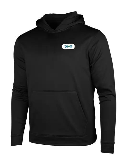 Black Fleece Sport-Wick Hooded Pullover w/Teva Logo