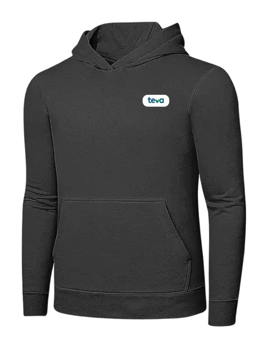 Charcoal 7.8 oz Ring Spun Hooded Sweatshirt w/Teva Logo