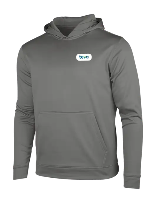 Dark Smoke Grey Sport-Wick Fleece Hooded Pullover w/Teva Logo