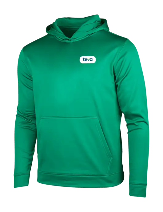 Kelly Green Sport-Wick Fleece Hooded Pullover w/Teva Logo