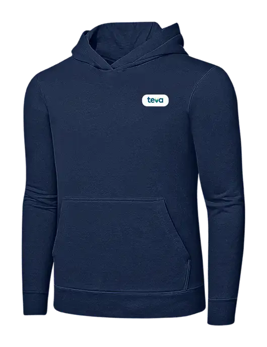 Navy 7.8 oz Ring Spun Hooded Sweatshirt w/Teva Logo