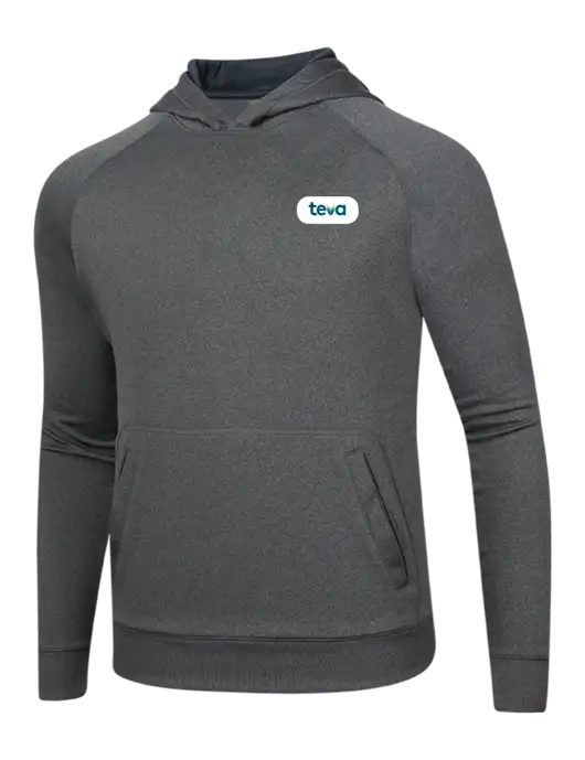 Tech Graphite Heather Fleece Hooded Sweatshirt w/Teva Logo