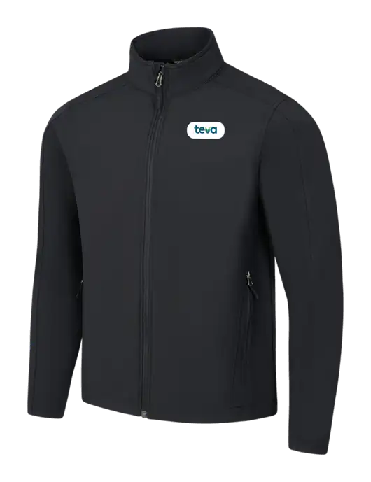 Black Core Soft Shell Jacket w/Teva Logo
