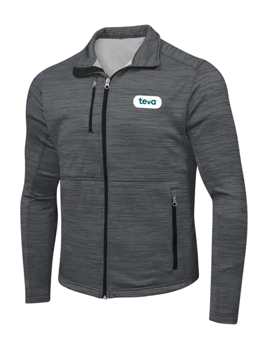 Dark Grey Digi Stripe Fleece Jacket w/Teva Logo