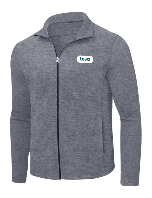 Light Navy Heather Microfleece Full-Zip Jacket w/Teva Logo