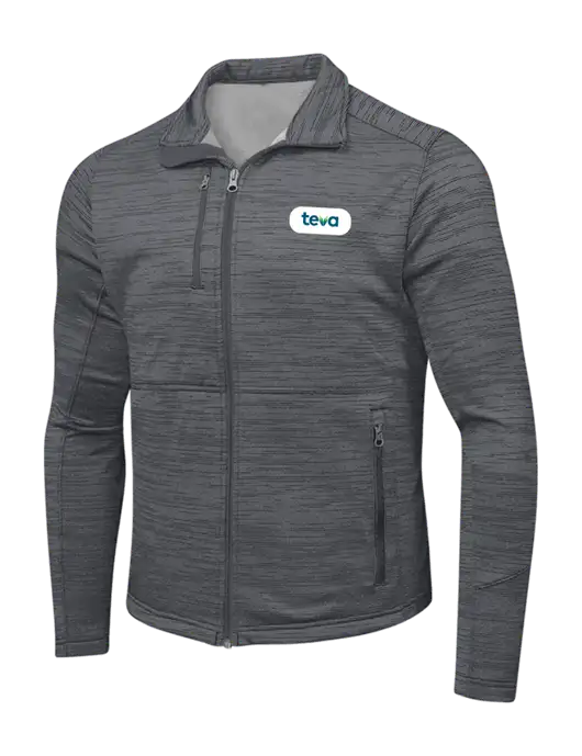 Medium Grey Digi Stripe Fleece Jacket w/Teva Logo