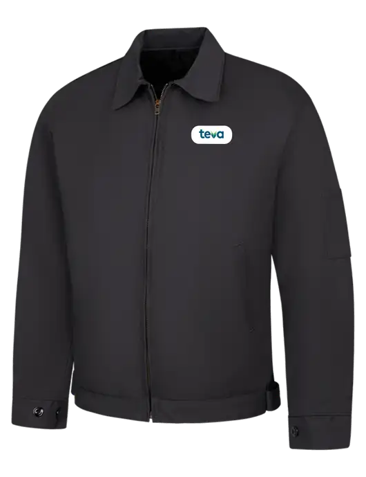 Red Kap Dark Grey Slash Pocket Jacket w/Teva Logo