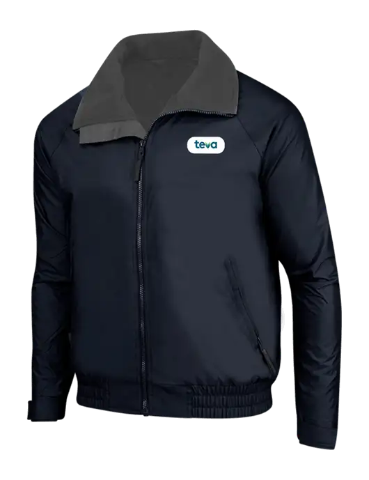 True Navy/Grey Heather Classic Competitor Jacket w/Teva Logo