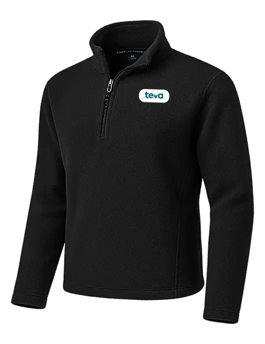 Black Fleece 1/4-Zip Pullover w/Teva Logo