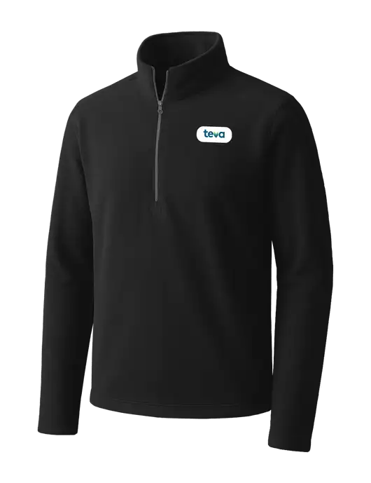Black Microfleece 1/2 Zip Pullover w/Teva Logo