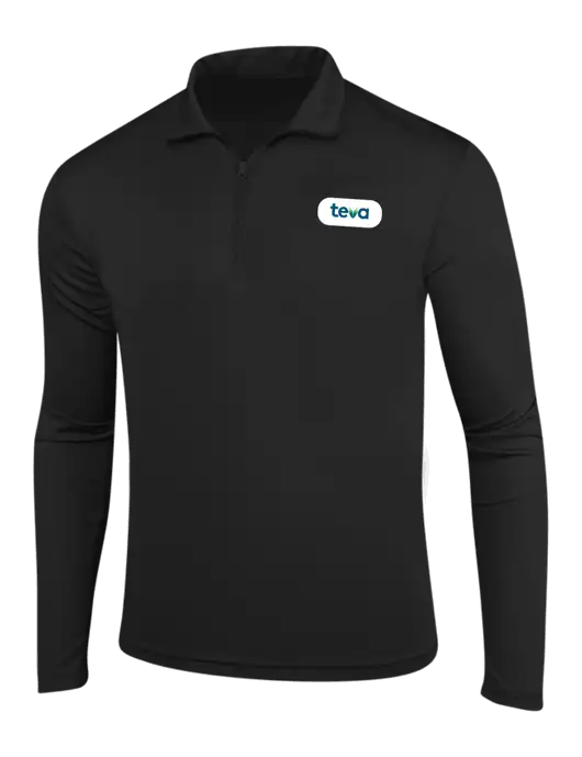Black PosiCharge Competitor 1/4 Zip Pullover w/Teva Logo
