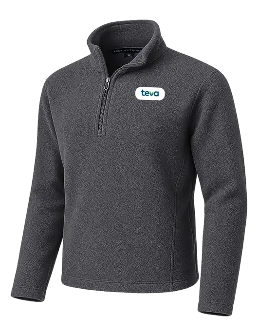 Dark Grey Fleece 1/4-Zip Pullover w/Teva Logo