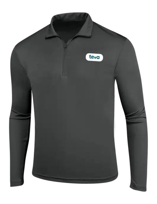Dark Grey PosiCharge Competitor 1/4 Zip Pullover w/Teva Logo