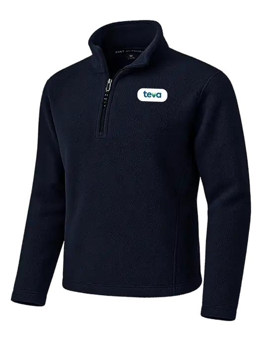 Navy Fleece 1/4-Zip Pullover w/Teva Logo