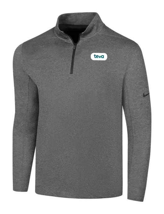 NIKE Dark Grey Heather Dry 1/2 Zip Cover-Up w/Teva Logo