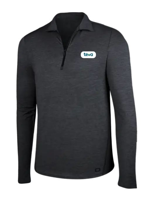 OGIO Blacktop Heather Endurance Force 1/4 Zip w/Teva Logo