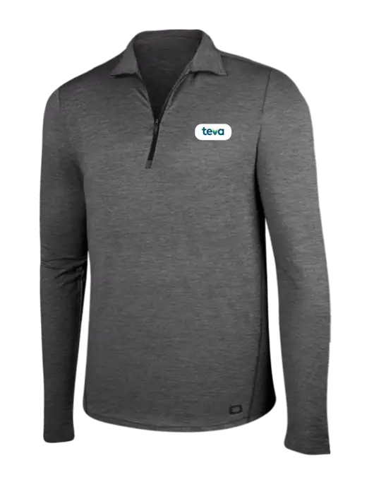 OGIO Gear Grey Heather Endurance Force 1/4 Zip w/Teva Logo