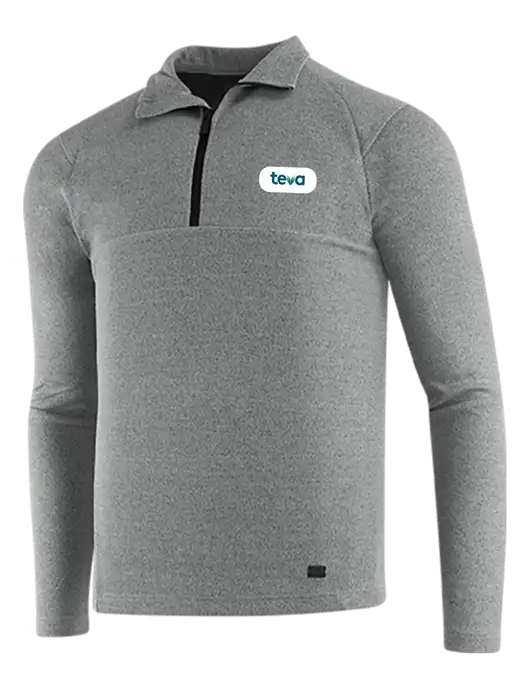 OGIO Petrol Grey Heather Transition 1/4 Zip Pullover w/Teva Logo