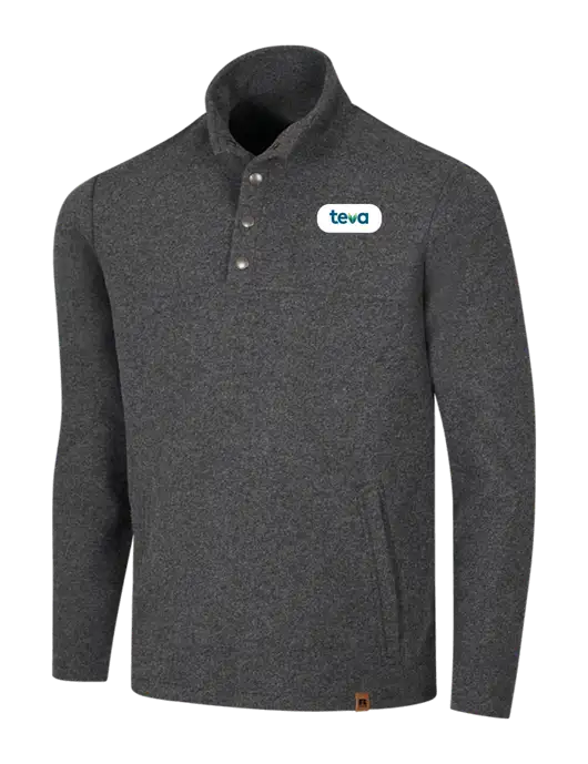 Russell Outdoors Dark Grey Heather Basin Snap Pullover w/Teva Logo
