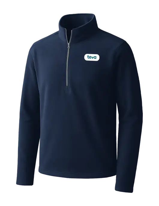 Navy Microfleece 1/2 Zip Pullover w/Teva Logo