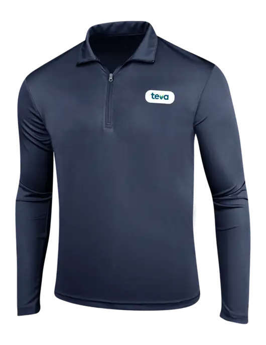 Navy PosiCharge Competitor 1/4 Zip Pullover w/Teva Logo